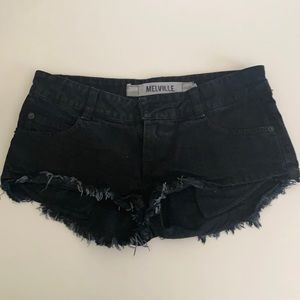 Black jean shorts from Brandy Melville